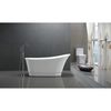 Anzzi Prima 67" Acrylic Flatbottom Non-Whirlpool Bathtub in White FT-AZ095